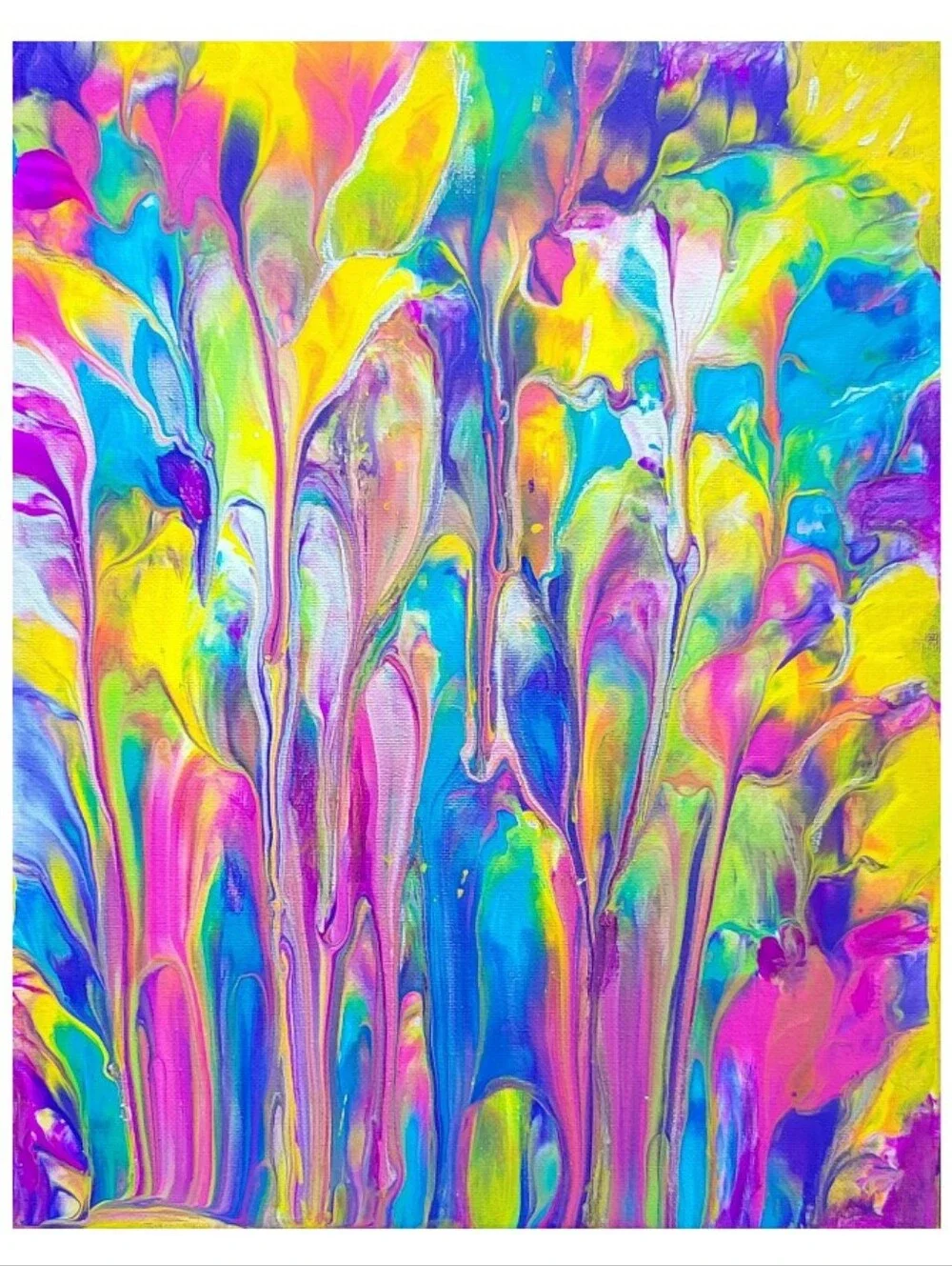 Hand Crafted Abstract Design 11x14 Inches Canvas Picture - Picture 1 of 4